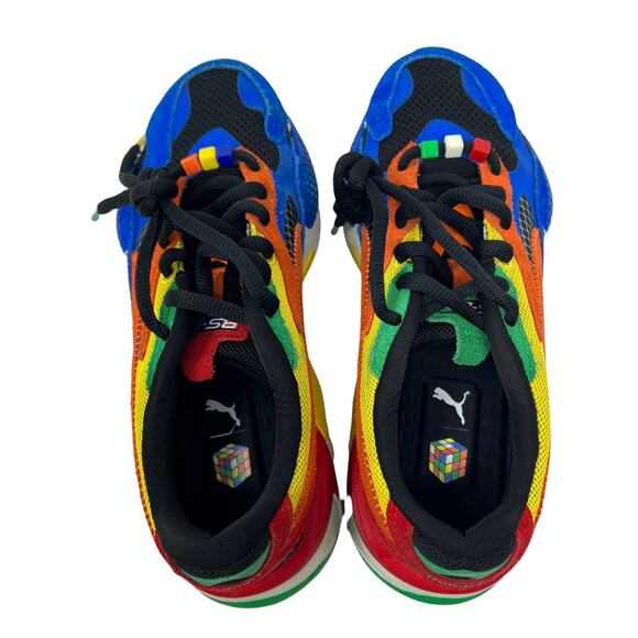 Puma RS-X3 RUBIKS Palace Blue Red Rubiks Cube Fashion Sneaker Shoes Kids 6.5C - Picture 2 of 7